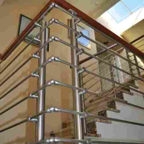 Polished Finish Ss 304 Stainless Steel Stair Railing For Home