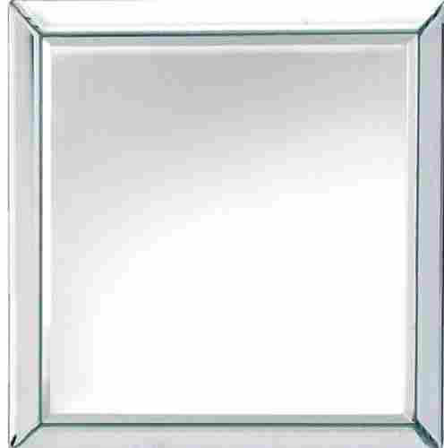 20 Inch Polished Wall Mounted Square Plain Aluminum Glass Mirror 