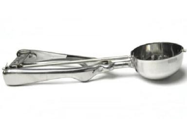 Silver 10 Inch Size Plain Glossy Finish Stainless Steel Ice Cream Scoops