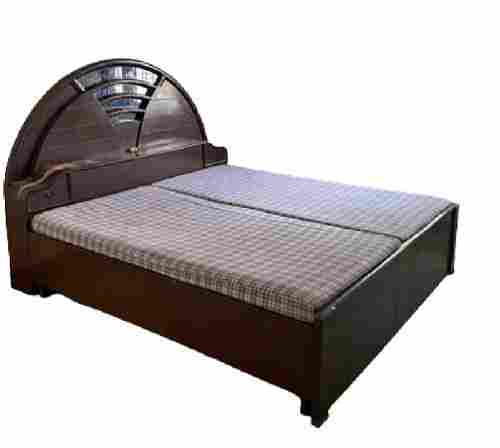 6x2.5x6 Feet Polished Oak Wooden Double Bed