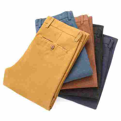 Available In Various Colors Men Plain Cotton Pants For Casual Wear