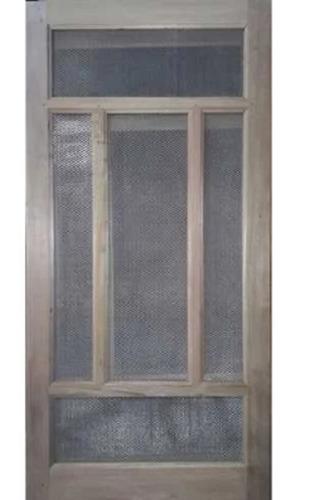 7 Feet Solid Wood Plain Rectangular Wire Mesh Doors Application: Interior