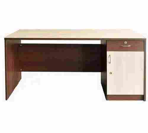 Polished Rectangular Wooden Office Table With Drawer 