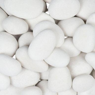 Unpolished White Marble Pebbles For Garden Decor Artificial Granite