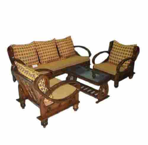 5 Seater Indian Style Solid Wood Sofa Set For Drawing Room