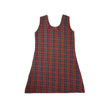 Sleeveless Primary Uniform Checks Cotton School Tunics For Girls Chest Size: 20 Inch