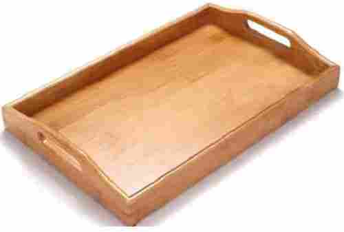 12x20x10 Inch Rectangular Plain Pine Wooden Serving Tray For Kitchen Use