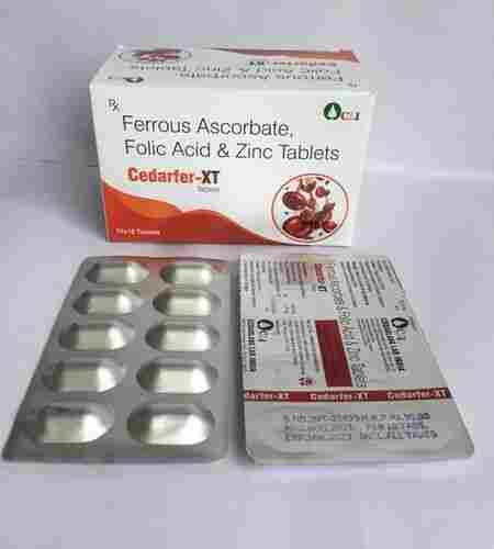 Cedarfer-XT Tablet (Ferrous Ascorbate, Folic Acid & Zinc Tablet)