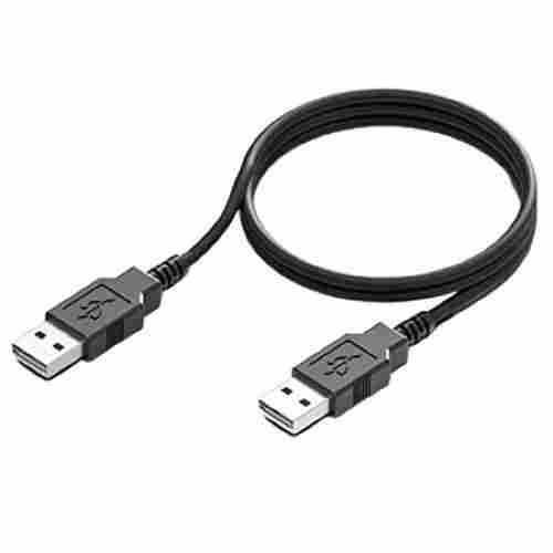 Plain Black 1.5 Mtr USB A Male Cable 