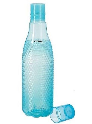 Sky Blue 1000 Ml Plastic Round Engraving Narrow Flip Top Plastic Fridge Bottles