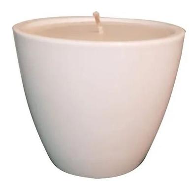 Polished Finish Round Wax And Ceramic Jar Scented Candle Burning Time: 5 Hours