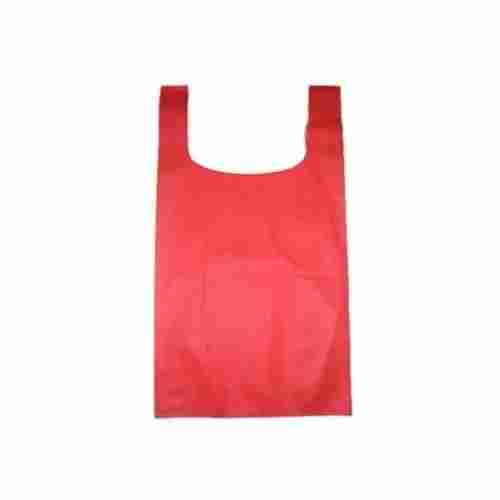 12x9 Inches Length Handle Plain Recyclable Non Woven U Cut Bag