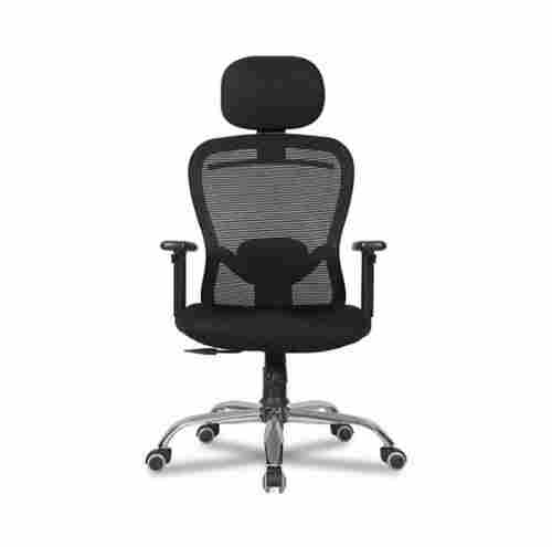 2.4 Feet Polyester And Stainless Steel Executive Chair For Office Use
