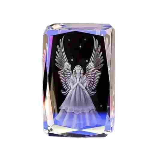 3.1x1.9x1.9 Inch 250 Gram Fairy Theme 3d Laser Glass Crystal 