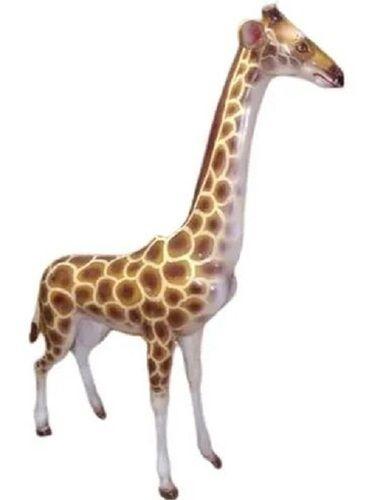Multicolor 8 Feet Height Painted Frp Giraffe Statue