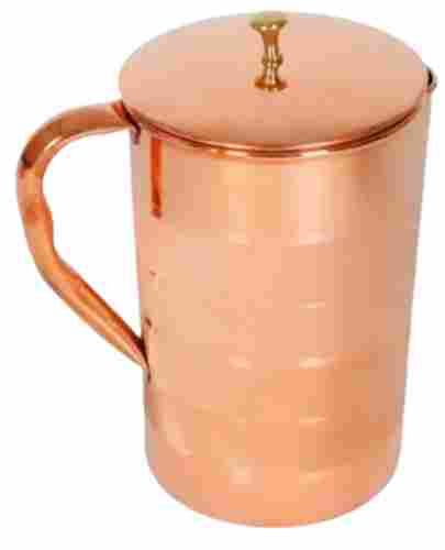 14x6 Inches Durable Glossy Finish Plain Round Copper Mug