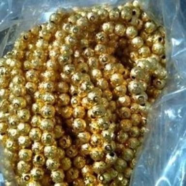 Golden 5 Mm Thick And Light Weight Plastic Imitation Beads