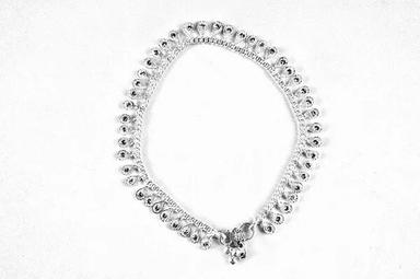 Women Silver Plated Occasion Party Imitation Anklets Size: 12 Inch