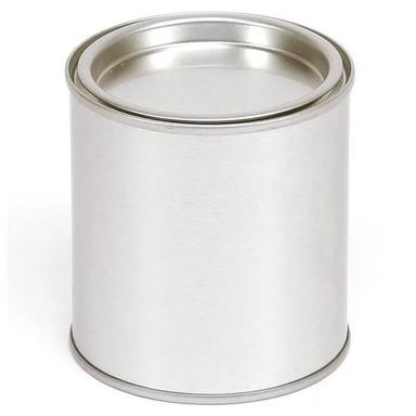 Silver 100 Milliliter 5X5X7 Inches Plain Polished Finished Round Tin Container
