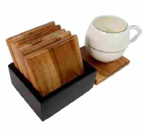 Polished Square Teak Wood Table Tea Coaster