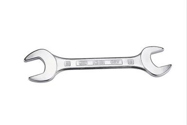 Silver 7.3 Inch Long 6.3Mm Thick Chrome Plated Carbon Steel Double Open End Spanner
