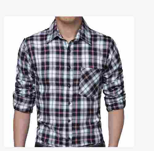 Mens Printed Pure Cotton Full Sleeves Check Shirt for Casual Wear