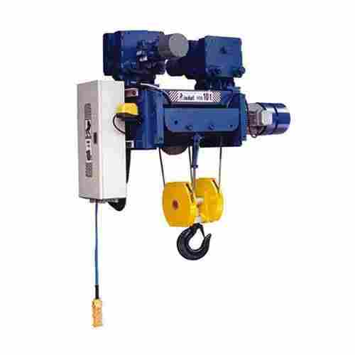 Paint Coated Mild Steel Indef Wire Rope Hoist With Trolley For Construction Usage 