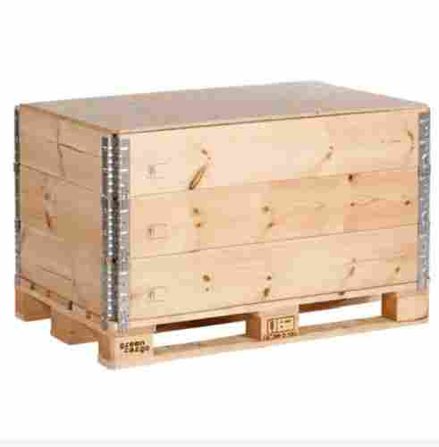 Rectangular Collar Wooden Pallet Box For Warehouse