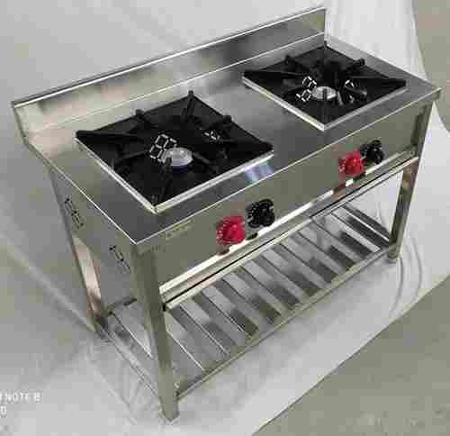 Two Burner Gas Cooking Range For Commercial Use