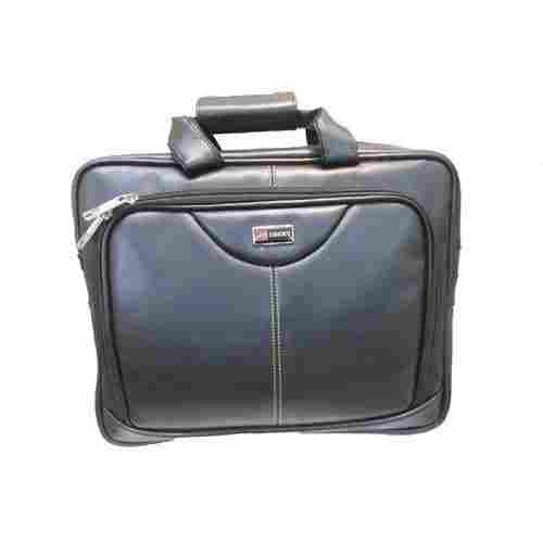 Easy To Use Modern Plain Rectangular Zip Closure Leather Executive Bags For Office