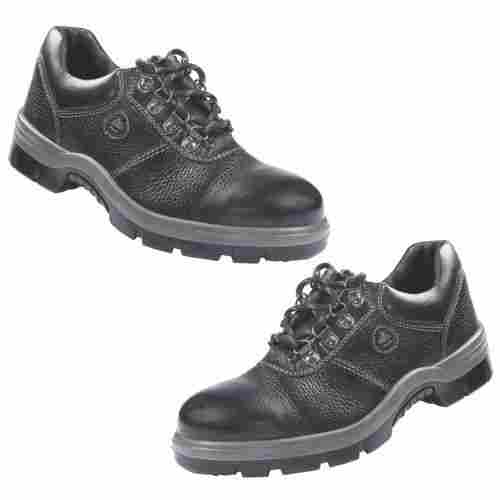 Lightweight PU Insole Leather Upper Lace Safety Shoes For Industrial Use