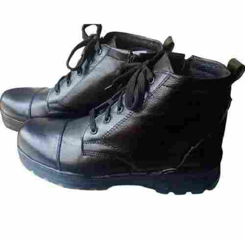 Plain Lace Closure Leather DMS Boots