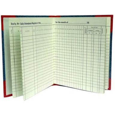 Rectangular Paper Attendance Register For School And College Use Hard Bound