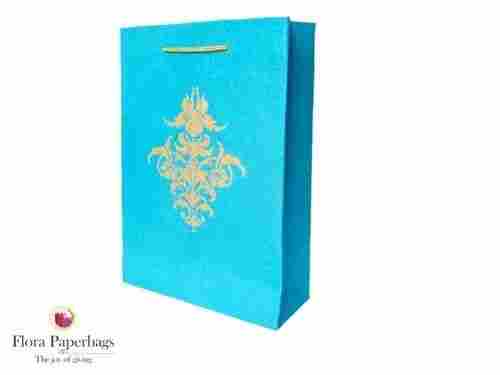 Sparkle Design Handmade Blue Paper Bag For Gift Purpose Use