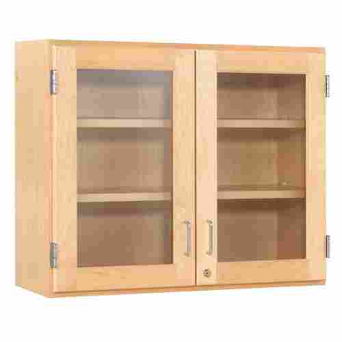 Wooden Wall Cabinet With Glass For Kitchen Use