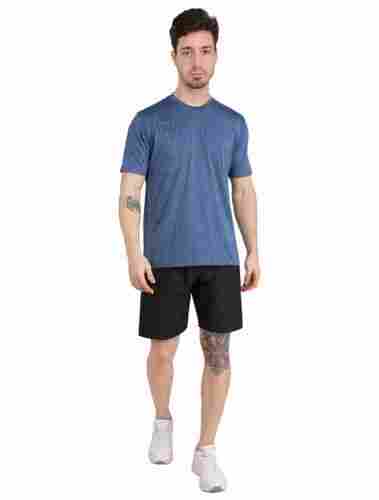 ASI All Rounder Royal Blue Half Sleeves Polyester Sports T-Shirt For Men