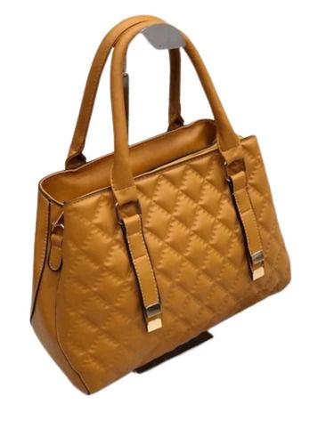 Brown 11.8X5.5X8.7 Inch Double Handle Zipper Closure Leather Designer Handbag 