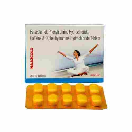 Paracetamol Phenylephrine Hydrochloride Caffeine & Diphenhydramine Hydrochloride Tablets