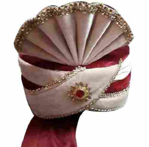 Multi Color Embroidered Velvet Wedding Turban For Men