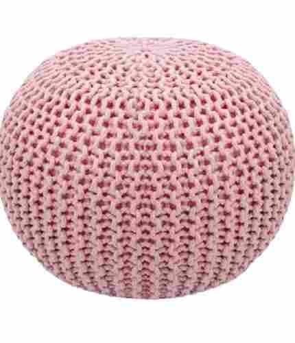 20X15 Inch Round Knitted Cotton Pouf For home Use