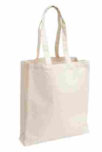 20 Inches Flexiloop Handle Plain Cotton Cloth Bag For Shopping Use