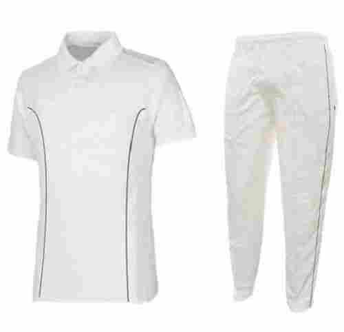 Mens Short Sleeves Plain Polo Neck Polyester Cricket Uniforms