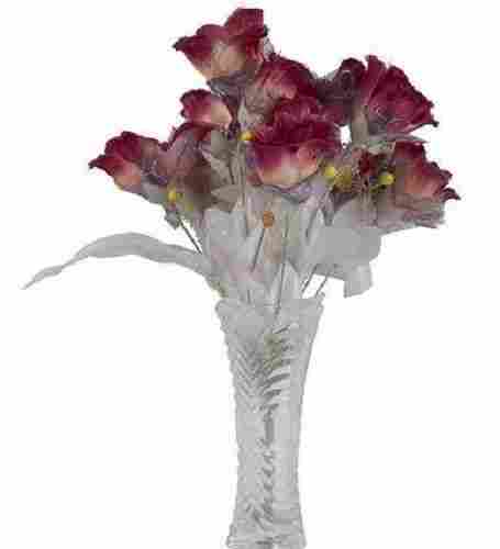 15 Inch High Transparent Glass Flower Pot