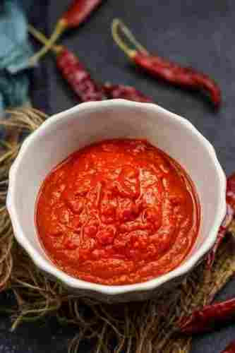Good In Taste Red Chilli Paste Served With Food