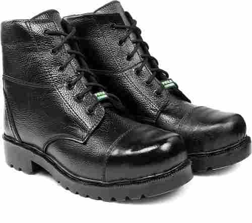 Men Leather High Ankle Safety Shoes For Construction Use