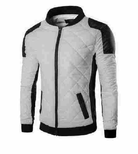 Mens Full Sleeves Double Pocket Polyester Feather Filling Designer Jackets