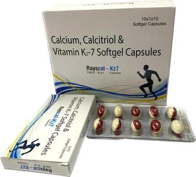 Rayskal-K27 Calcium, Calcitriol And Vitamin K2-7 Softgel Capsules Ingredients: Calcium