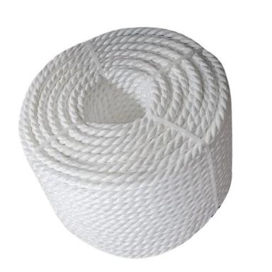 White Long Lasting Plain Round Two Ply Soft Lightweight Resham Rope For Garments