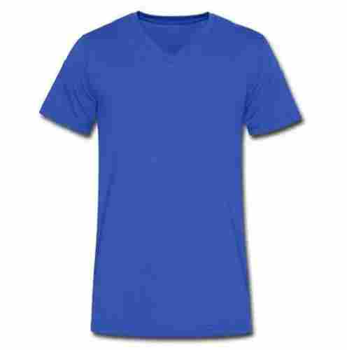 Short Sleeves Casual Wear Plain Cotton V Neck T Shirt For Mens