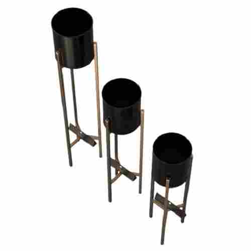 Corrosion Resistance Paint Coated Metal Plant Stand, Set Of 3